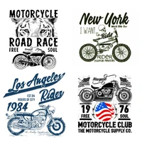 zotoone motorcycle stickers for iron transfer clothes diy accessory t shirt dresses washable heat transfer