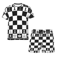 chess 3d printed summer tracksuit round neck t shirts and shorts classic menwomen daily casual fashion outfits 6 styles xs 5xl