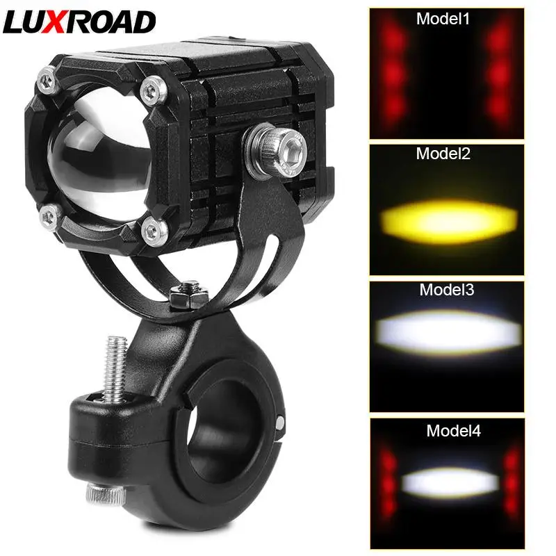 

Металлический мотоциклетный 4-режимный проекционный объектив, противотумансветильник фара с переключателем, 2 провода, внедорожный велоси...