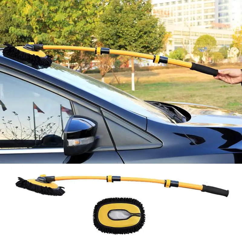 

Car Wash Brush Aluminum Long Handle Water Absorbent Auto Detailing Cleaning Accessories Universal For Car Cleaning Brush