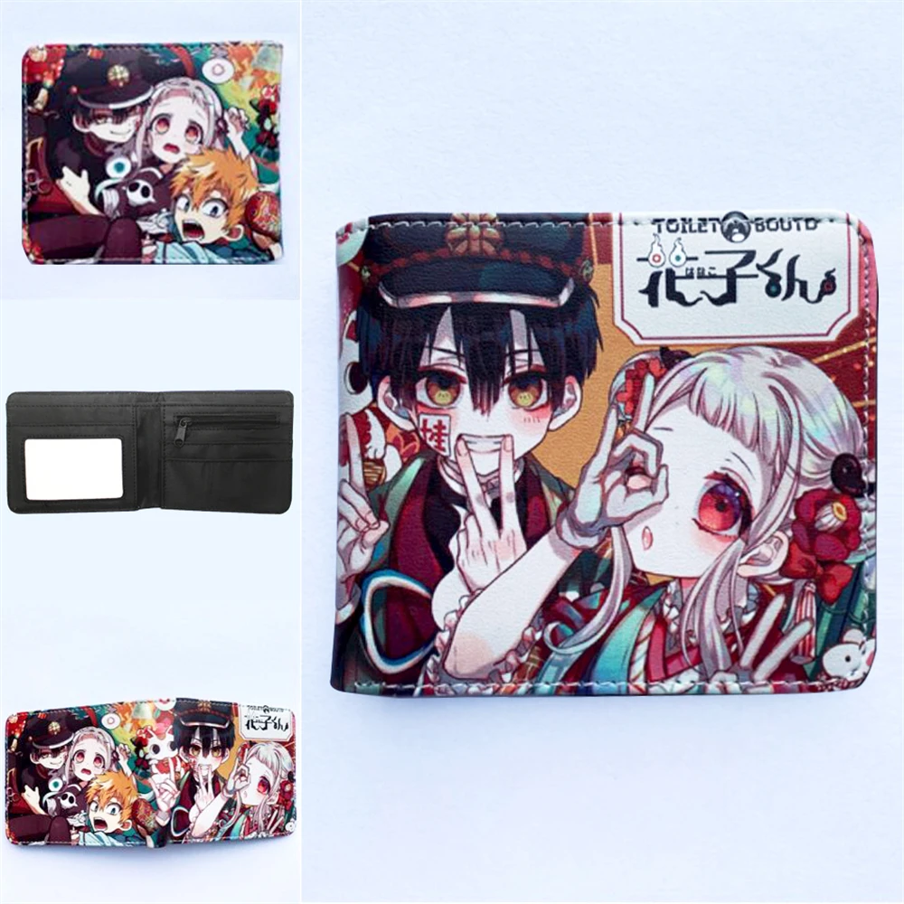 

Anime Toilet-bound Hanako-kun Wallet Cartoon PU Short Photo Card Leather Boys Girls Coin Zipper Pocket Student Teenager Purse