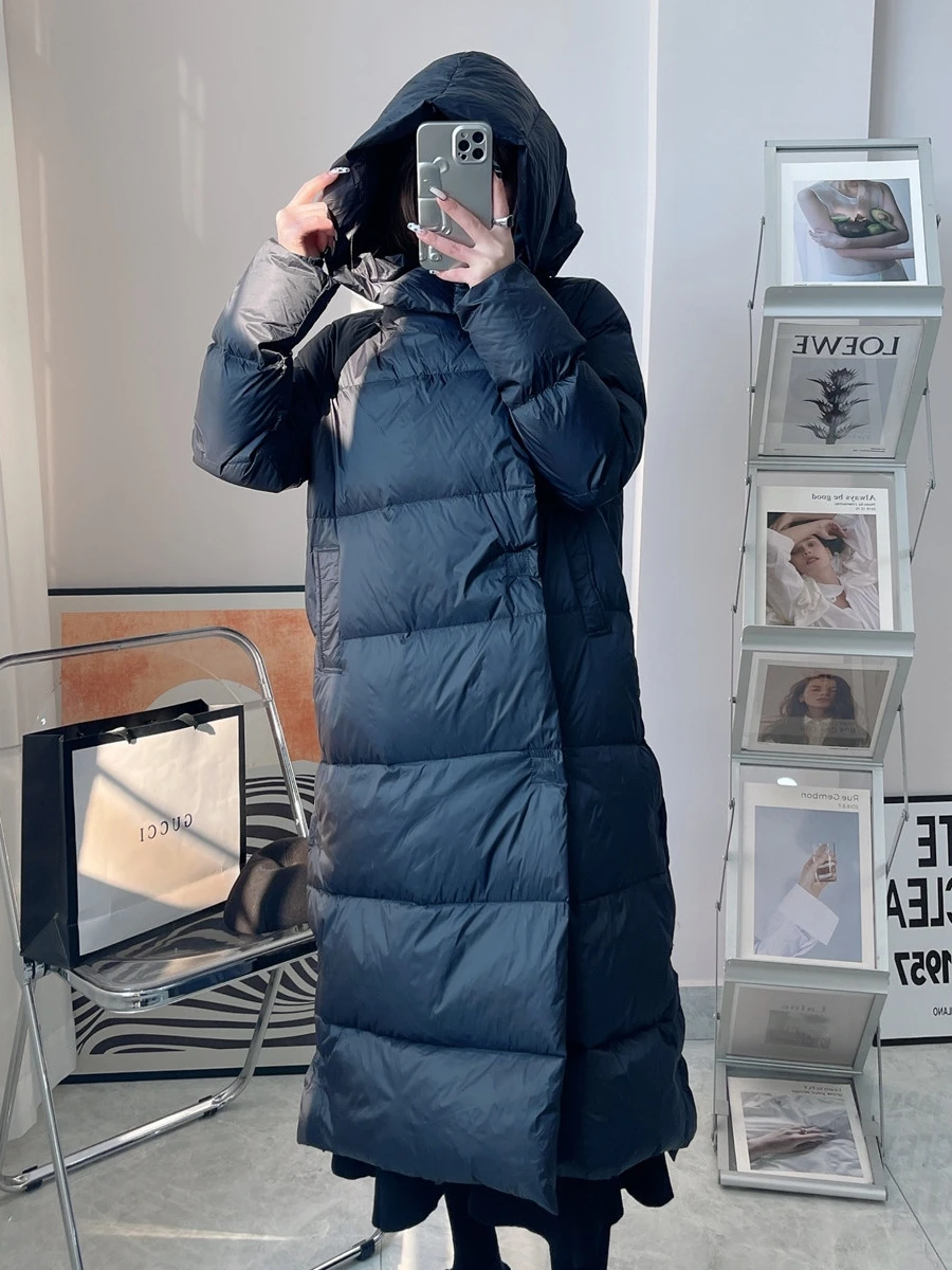 New Women Long Down Jacket Casual Style Autumn Winter Coats And Parkas Female Outwear