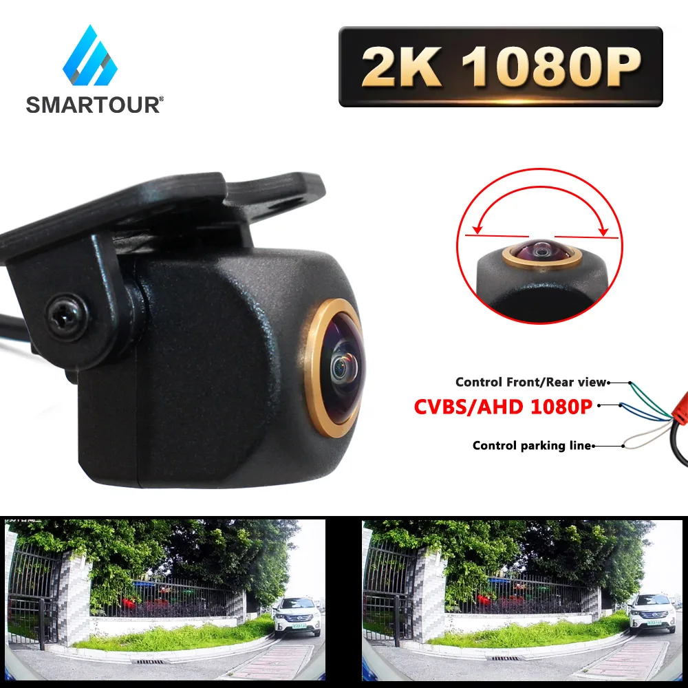 

Автомобильная камера заднего вида SMARTOUR CCD CVBS HD AHD 1920*1080P 2K рыбий глаз с ночным видением