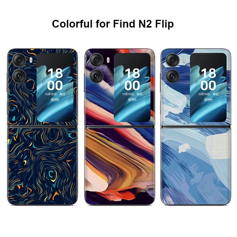 

Colorful 3M Dazzling Skin For OPPO Find N2 Flip Back Screen Protector Film Cover Wrap Durable Change Color Sticker