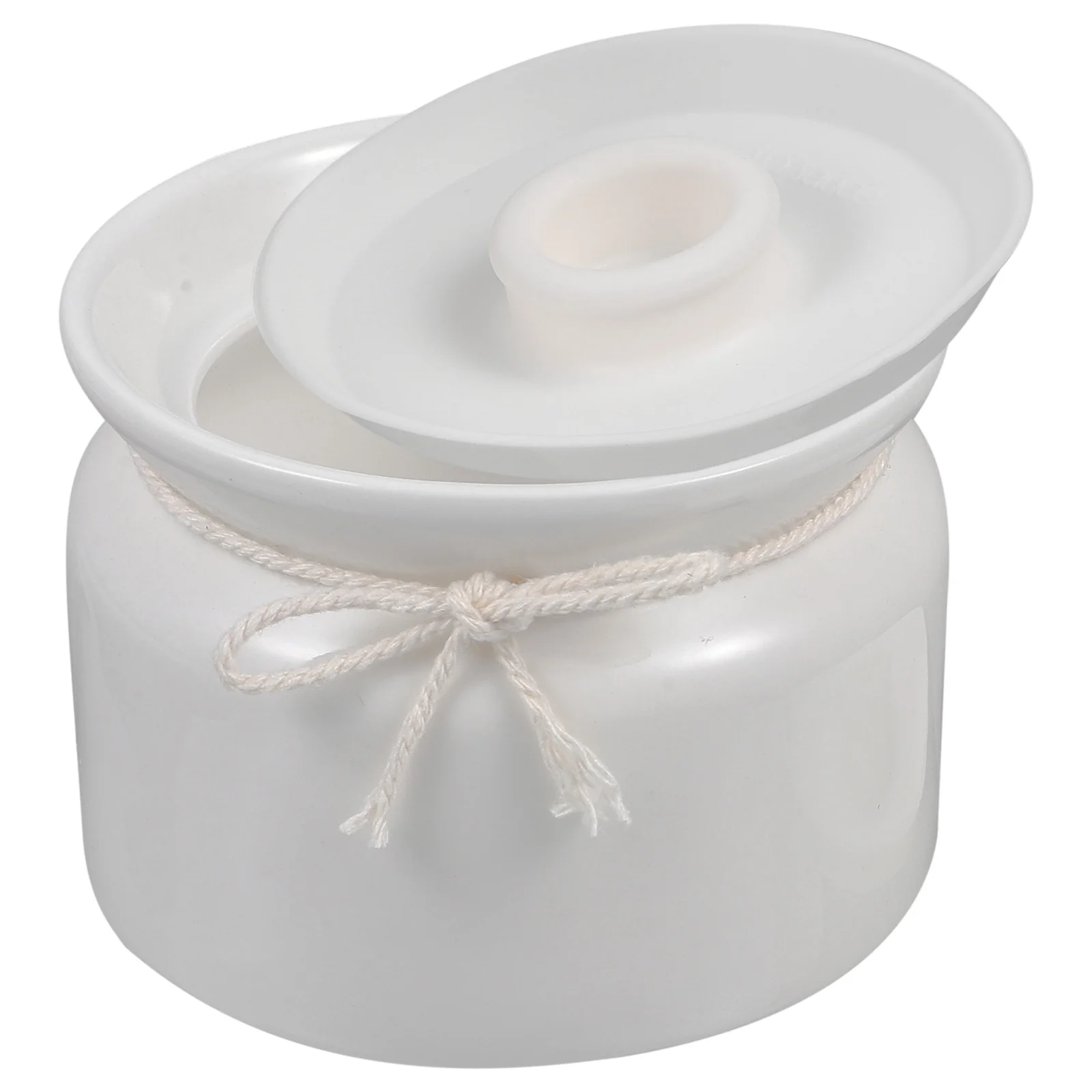 

Jar Container Ceramic Condiment Sugar Grease Bowl Seasoning Can Keeper Pot Storage Porcelain Lid Salt Lard Cooking Packet