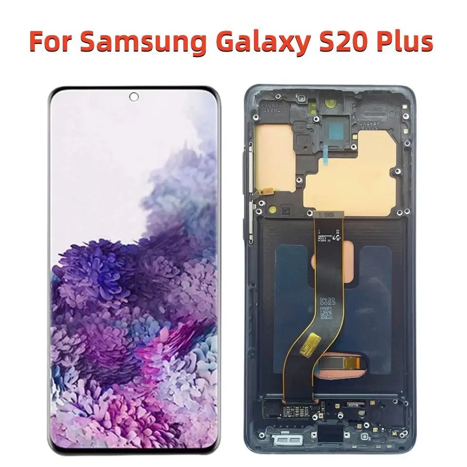 

ЖК-дисплей для Samsung Galaxy S20 Plus, 6,7 дюйма, сенсорный ЖК-экран с рамкой для Samsung S20 + G985F/DS G986B, оригинал
