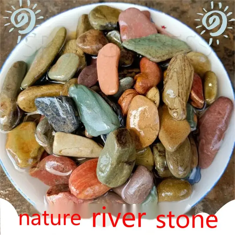 

2.5Kg Fish Tank Bottom Sand Natural Stream Stone Original Living Tank Landscape Decoration Stone Grass Tank Bottom Sand