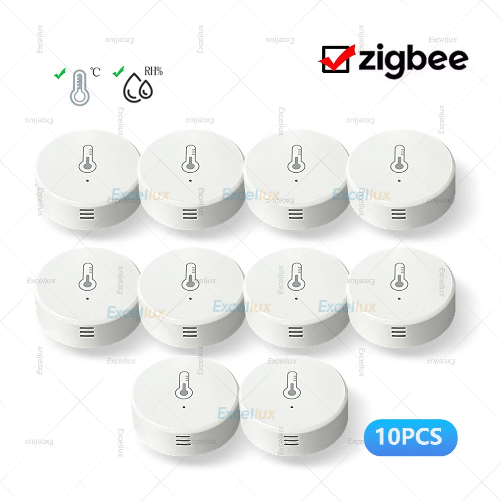 Датчик температуры и влажности ZigBee, голосовое управление, термогигрометр для умного дома для шлюза EWeLink Alexa Alice Home Assistan