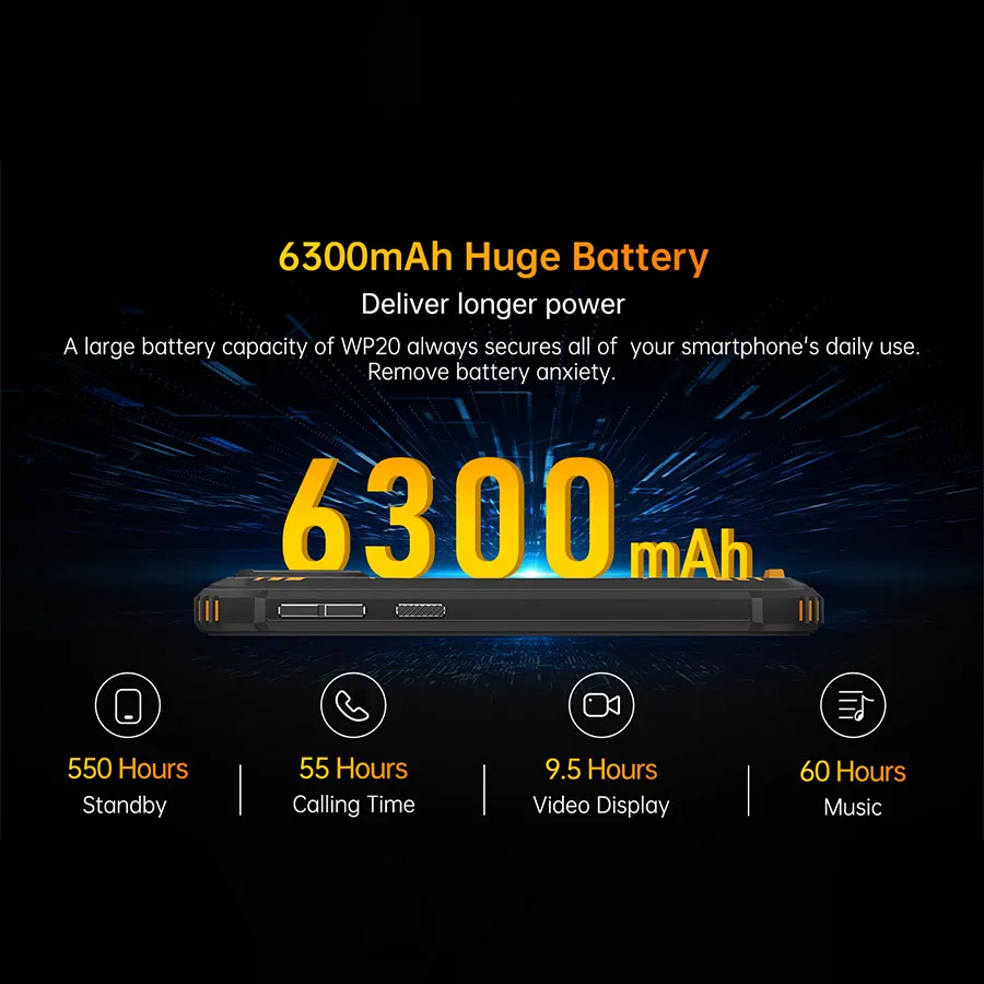 Смартфон глобальная версия Oukitel WP20 прочный 5 93 дюйма HD + 4 Гб 32 ГБ 6300 мА · ч Android 12