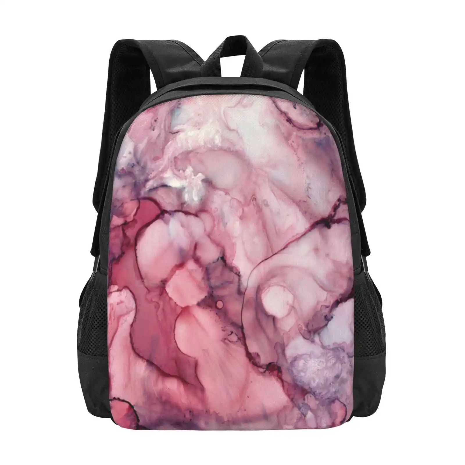 

Liquid Mauve Abstract 3D Print Design Backpack Student Bag Liquid Mauve Abstract Organic Pink Rose Blush Contemporary Modern