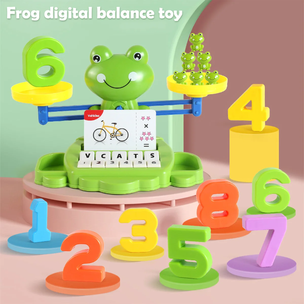 

Frog Balance Math Toy Kids Learning Counting Educational Balance Scale Toy Interactive Math Counting Toy for Boys Girls Gift