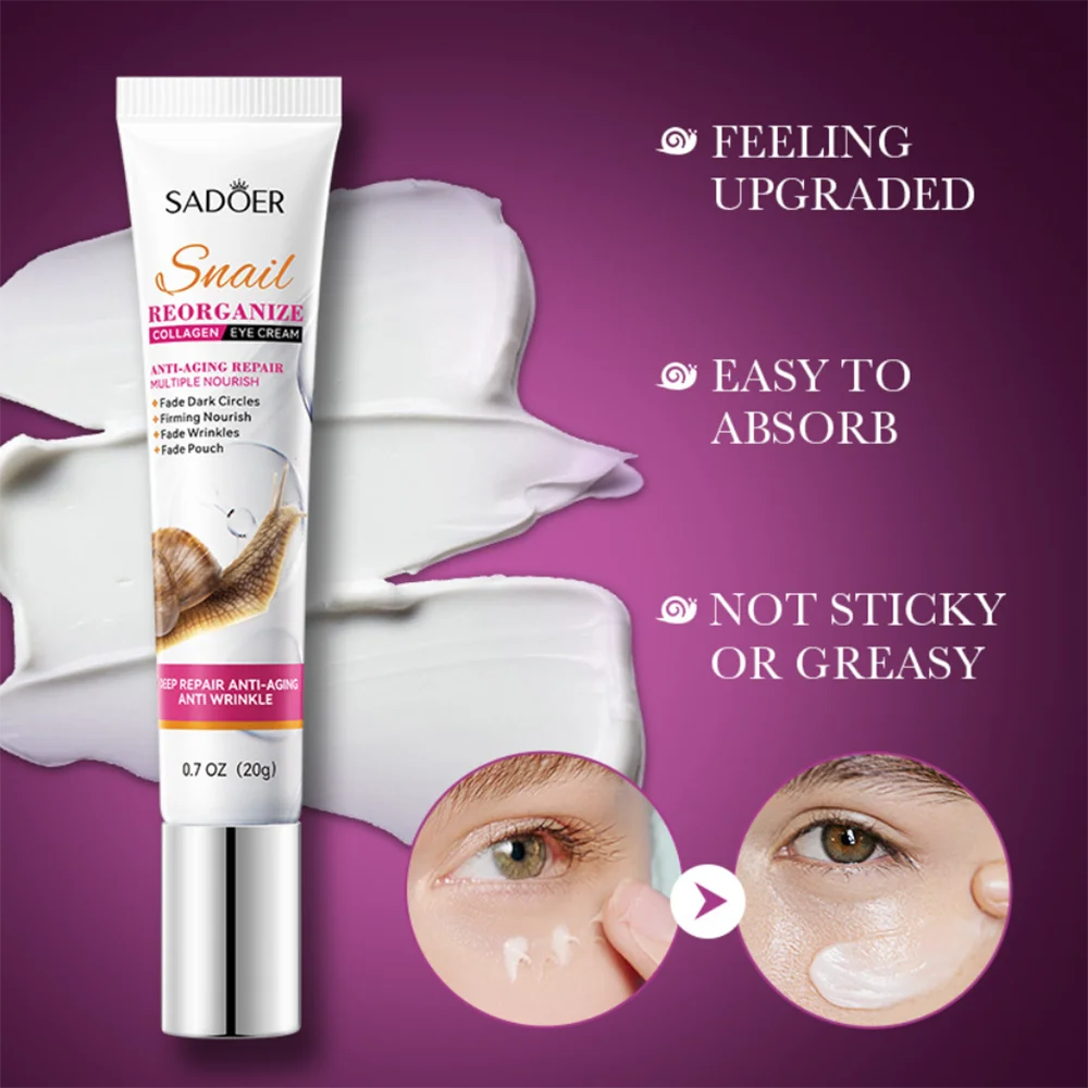 Улитка для удаления темных кругов под глазами против морщин с насекомыми 20 г