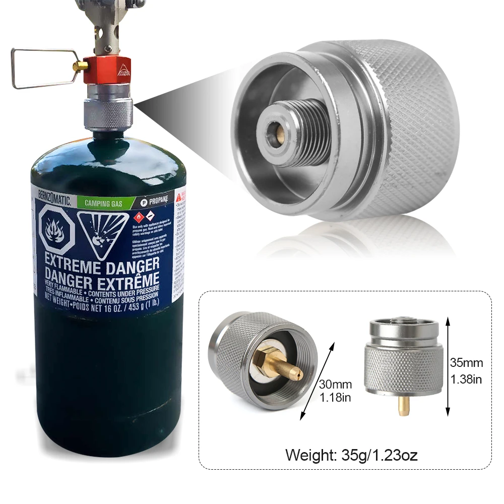 Outdoor Camping Stove Gas Tank Adapter Propane Tank Adapter American Standard Adapter Gas Burner Conversion Head Camping Gear