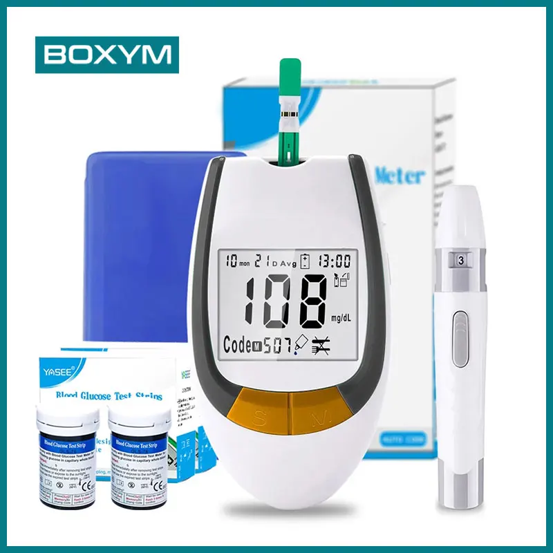 BOXYM 50 шт тест-полоски глюкометры в крови иглы ланцеты монитор сахара Мути-часть