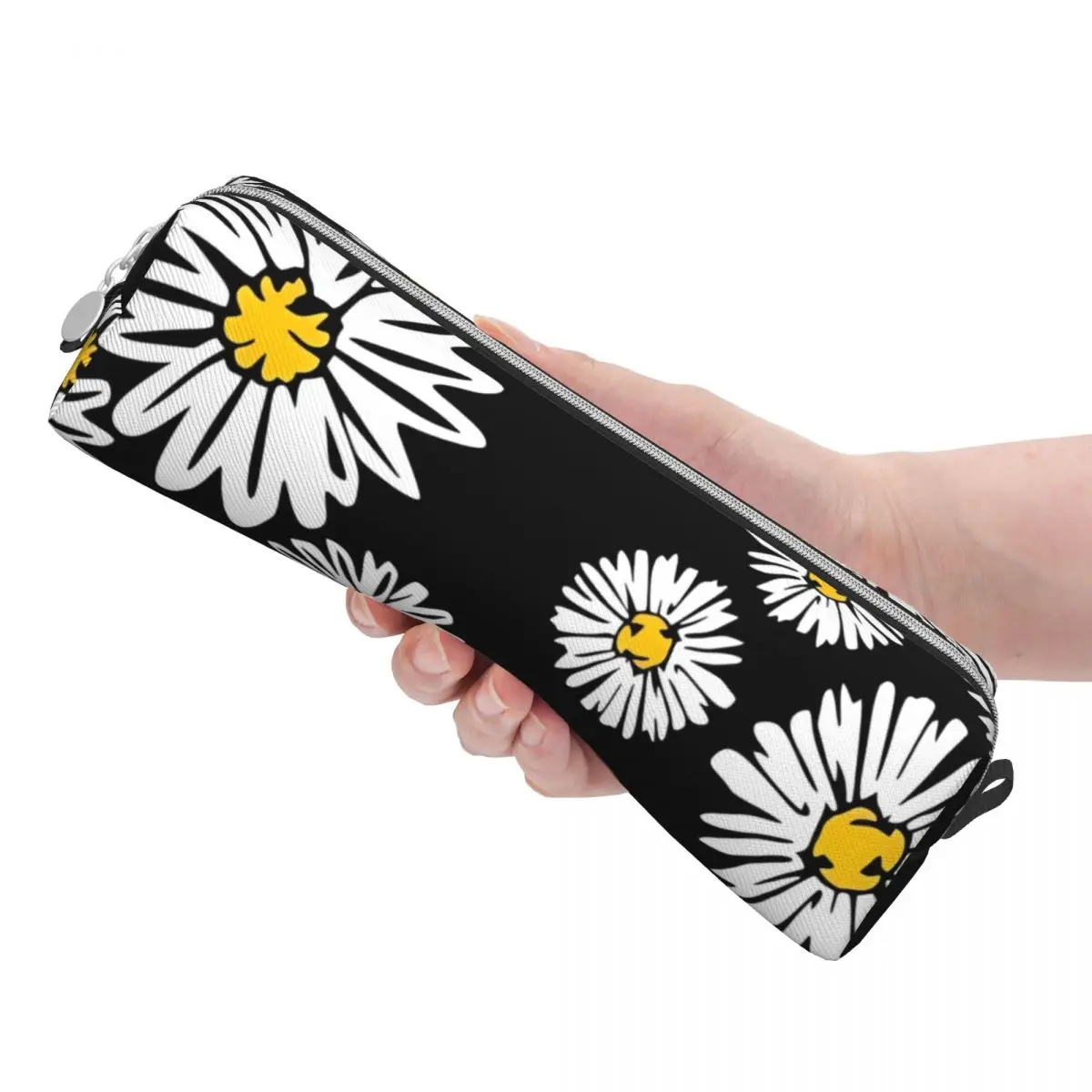 

Забавные карандаши с цветами-маргаритками, искусственный мультяшный пенал большой вместимости, милые Квадратные школьные пеналы для мальчиков и девочек, товары для рукоделия на заказ