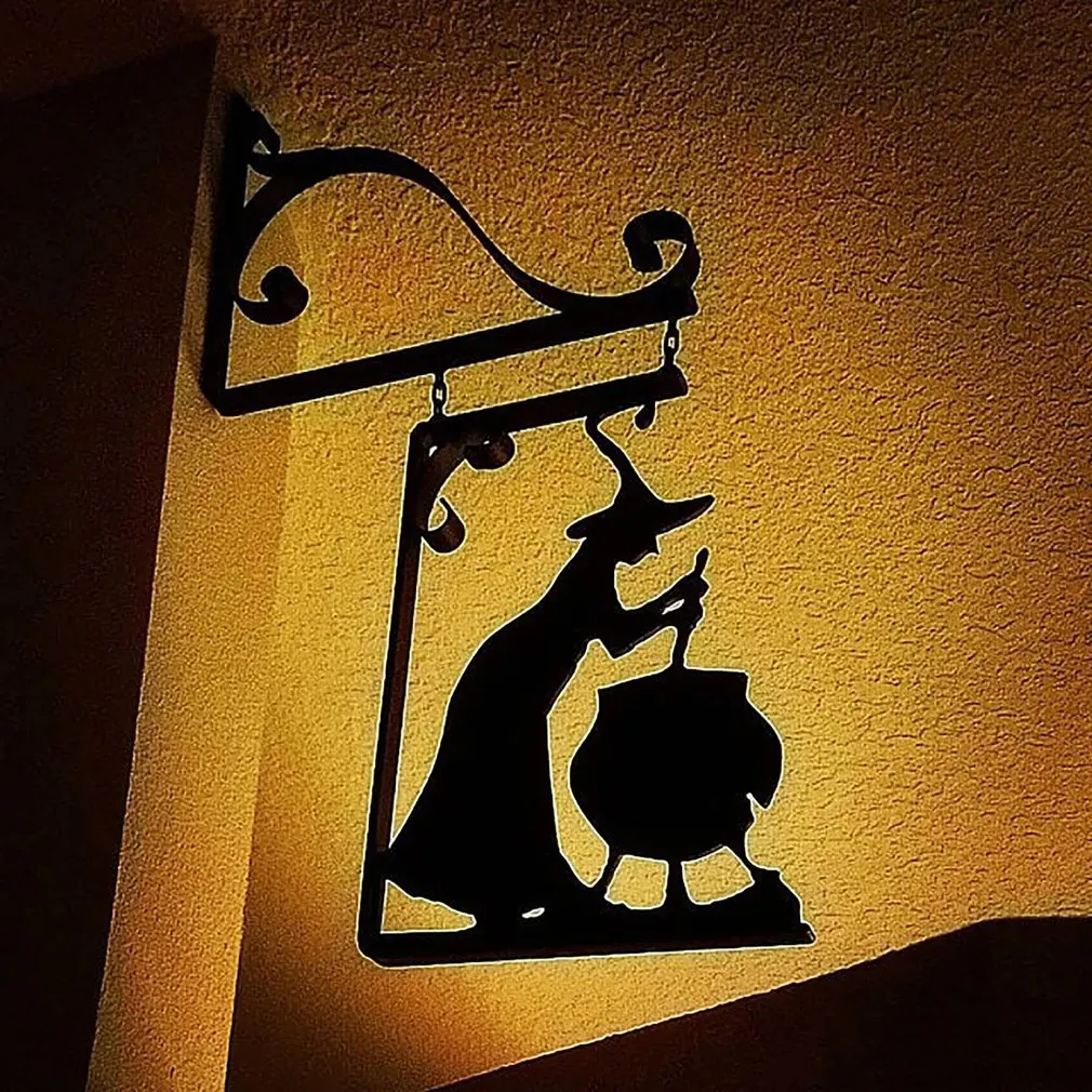 

2022 Halloween Witches Cauldron Silhouette Witch Leaking Boiler Silhouettes Family Home Front Yard Party Decor Wall Hangings