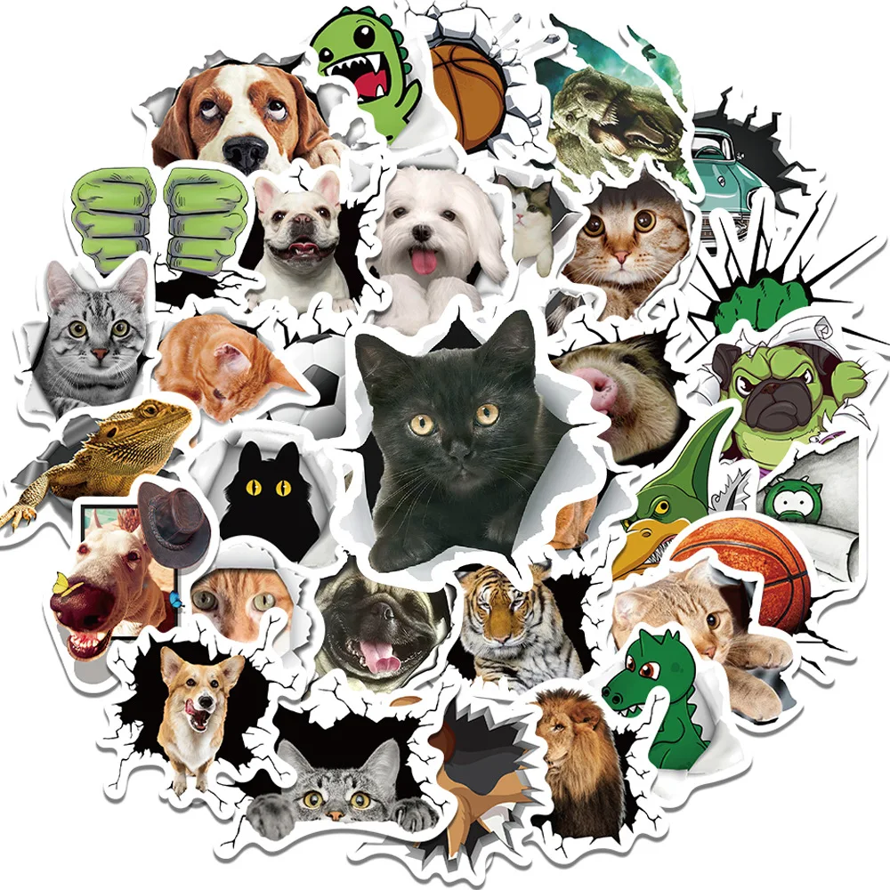 

50 Pieces Children's Room Decoration 3D Basketball Cartoon Animal Sticker refrigerator Notebook Sticker