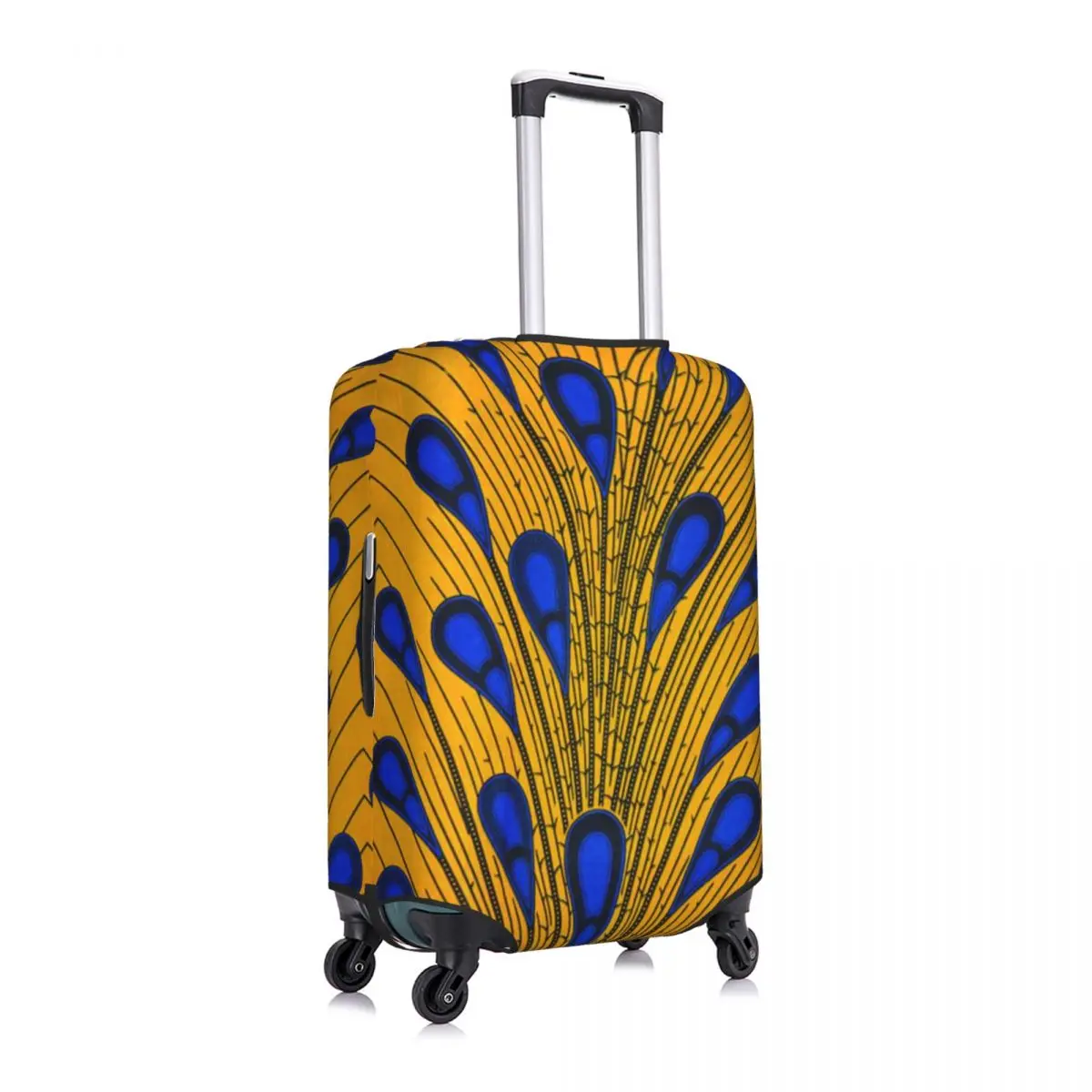 

Peacock Feather Luggage Cover Spandex Suitcase Protector Fits 19-21 Inch