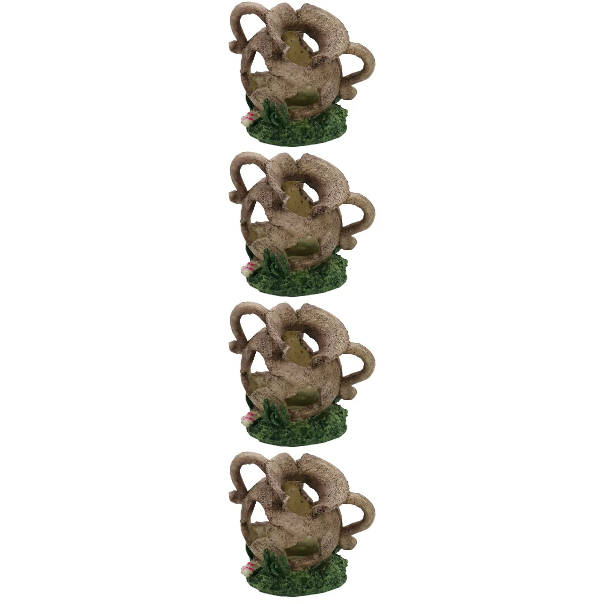 

4pcs Tank Adornment Resin Craft Decoration Tank Landscaping Decor Shrimp Cave