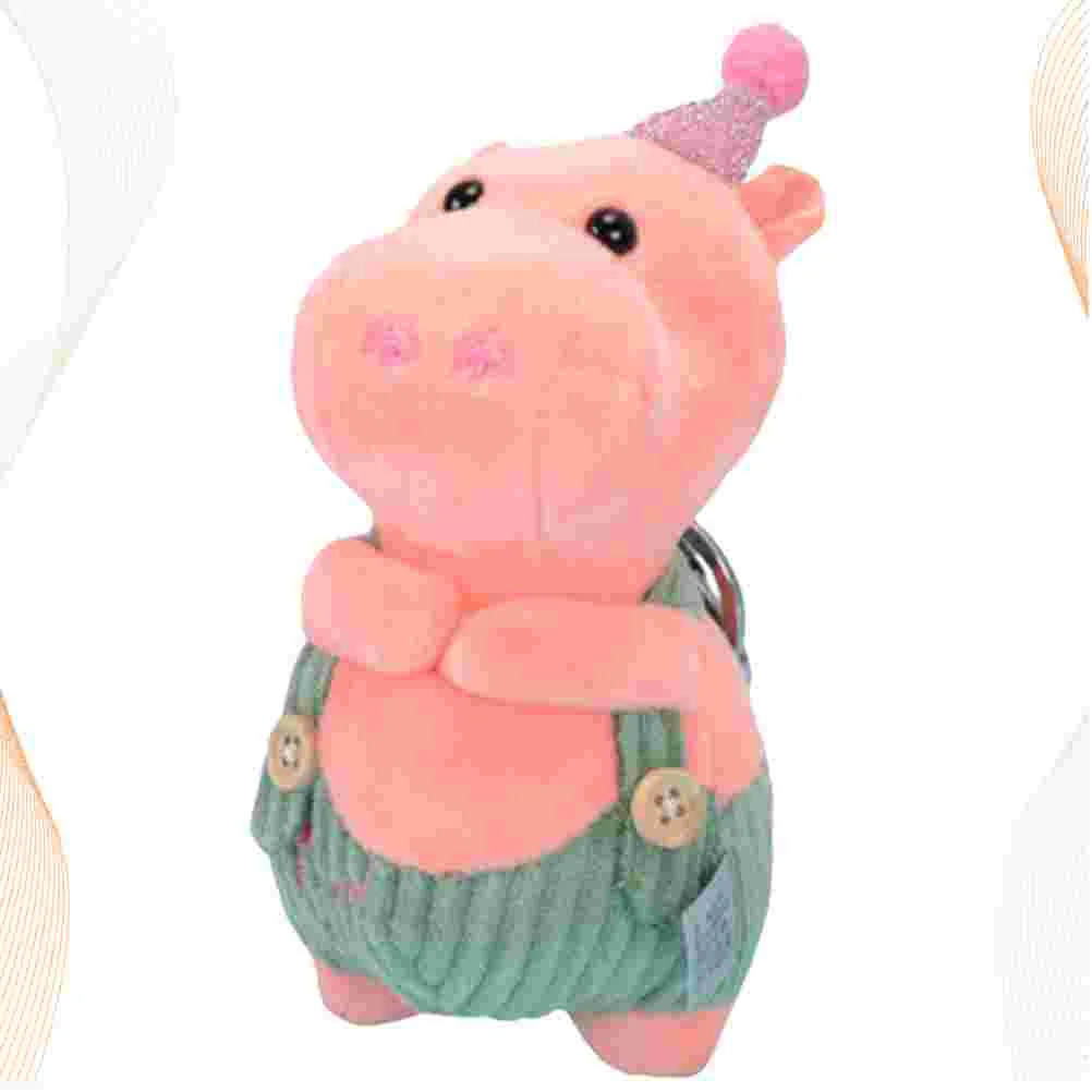 

Hippo Toy Plush Hanging Pendant Key Chain Adorable Keyrings Creative Pendant Light Pink Fnaf