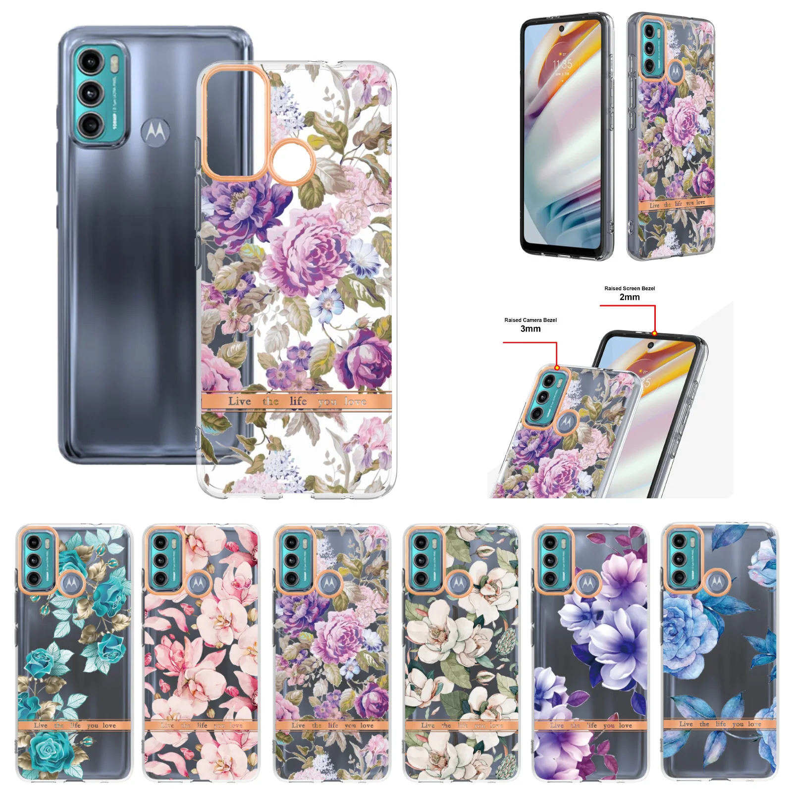 Тонкий милый прозрачный чехол для телефона Motorola G51 G71 G30 G200 G  Stylus Power, чистые мягкие рамки и жесткая задняя крышка для женщин и  девочек | AliExpress