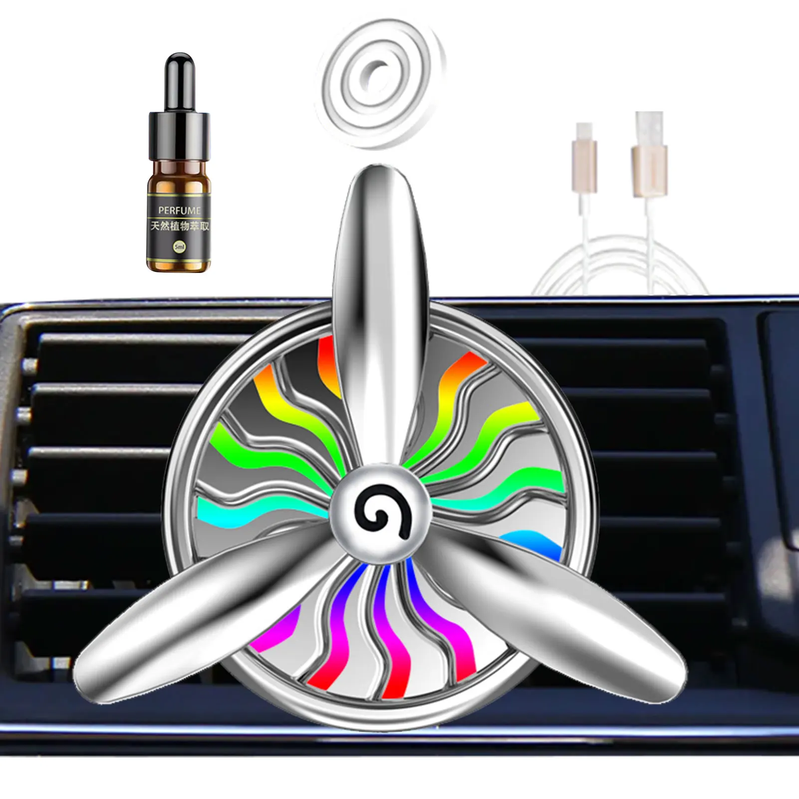 

Car Aromatherapy Diffuser Vent Clip Creative Air Force Car Air Freshener Fan Decor Car Interior Perfume Diffuser Accessories