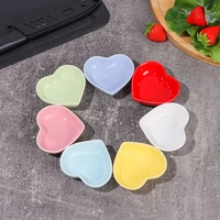 cute snack serving dishes condiment dishes dipping bowl heart shape mini seasoning dish ceramic sauce dish