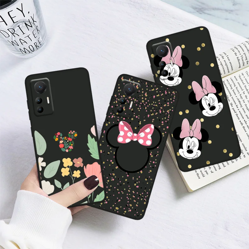 

Cartoon Mickey Mouse Cute Phone Case For Xiao Mi 12X 12 11T 11i 11 10T 10S 10 9T 9 SE Lite Pro Ultra Note 10 Black Cover