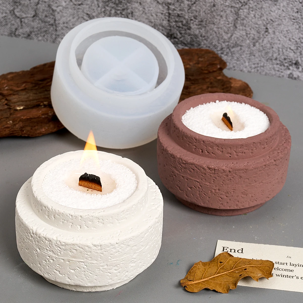 Цементная банка для свечей силиконовая форма сделай сам цветочный горшок ручной