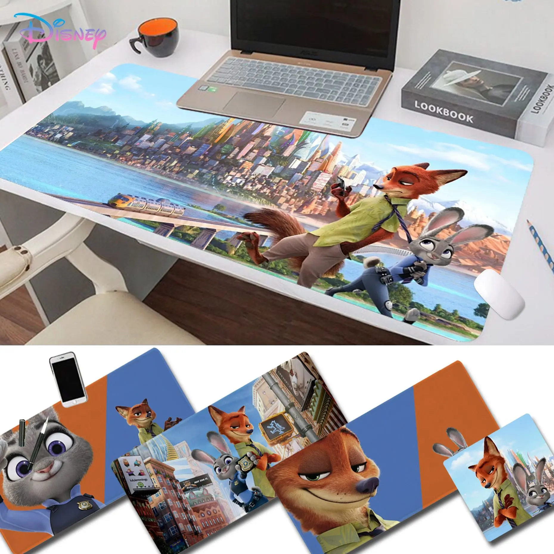 

Disney Movie Zootopia Mousepad Beautiful Large Gaming Mousepad L XL XXL Gamer Mouse Pad Size For Game Keyboard Pad For Gamer