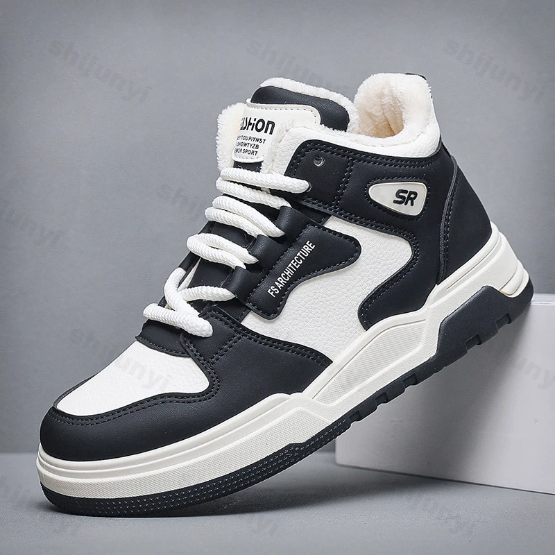 Зимние мужские ботинки нескользящие зимние кроссовки хлопковая обувь на