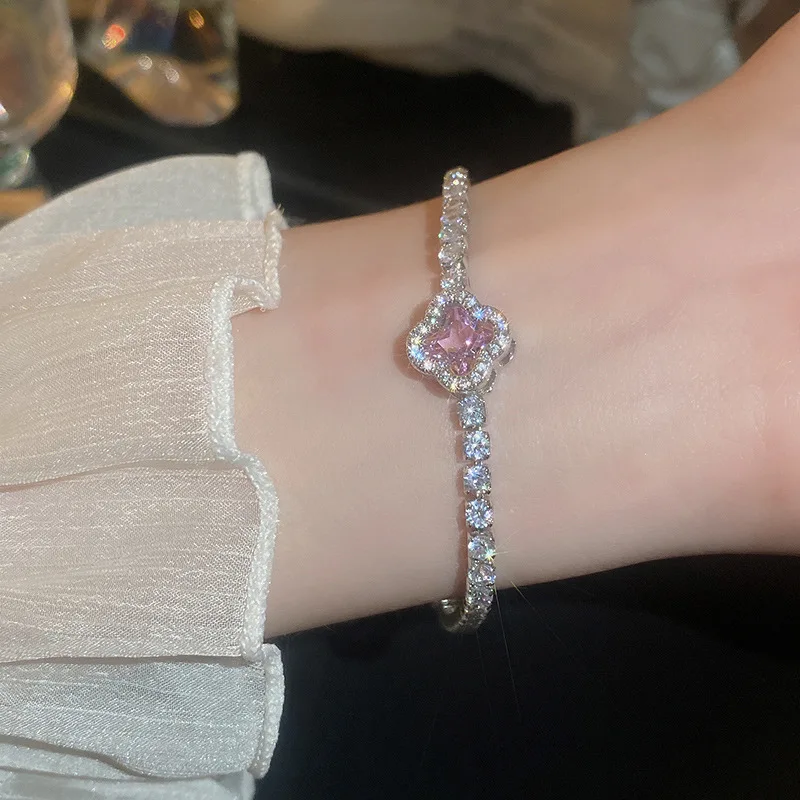 4 Colors Of Flowers Lovely New Design Luxury Natural Flower Botanical Bracelet Women High-quality Exquisite Jewelry Creative