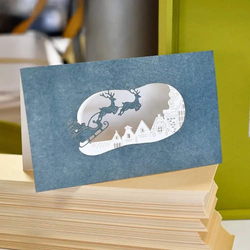Рождественский силуэт саней металлические штампы для DIY украшение скрапбукинга