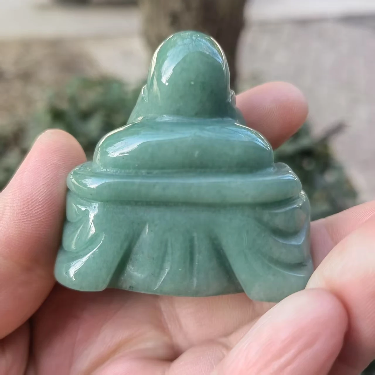 Натуральный зеленый авантюрин Будда Исцеляющее украшение Кварц Резной кристалл