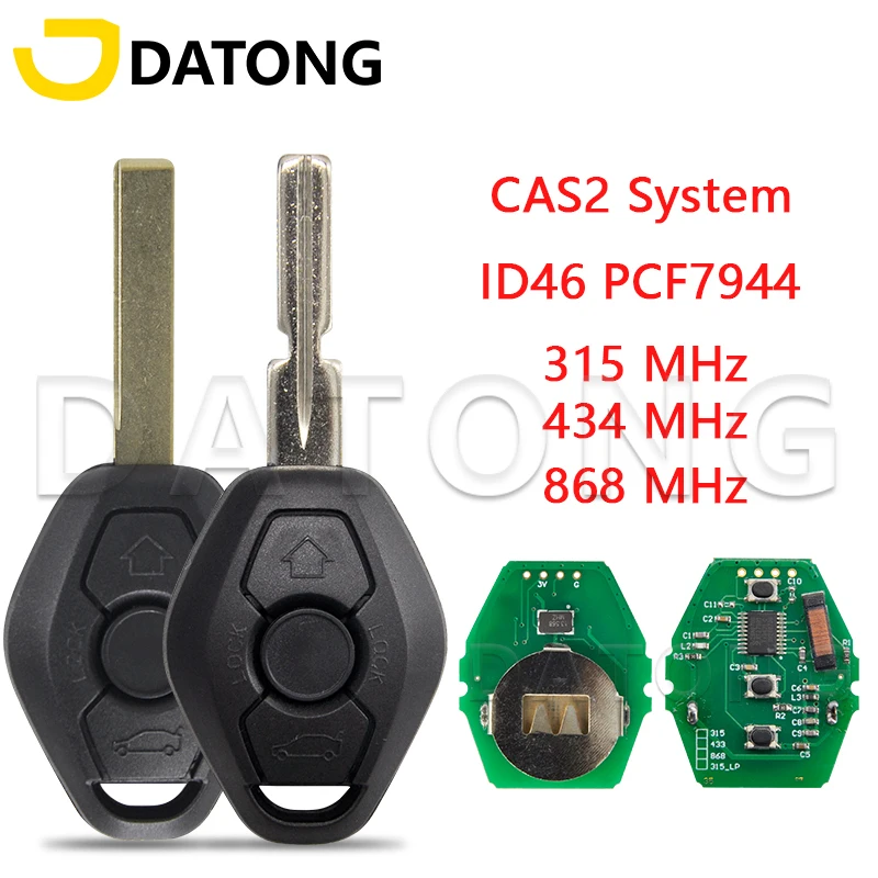 Datong World Car Remote Control Key For BMW CAS2 System 3 5 7 Series X3 X5 Z3 Z4 Z8 ID46 PCF7944/PCF7945 315LP/315/433/868MHz