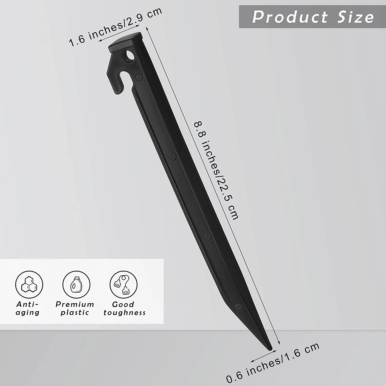 24 шт. пластиковые надувные колья 8 дюйма дворовые анкерные украшение для сада