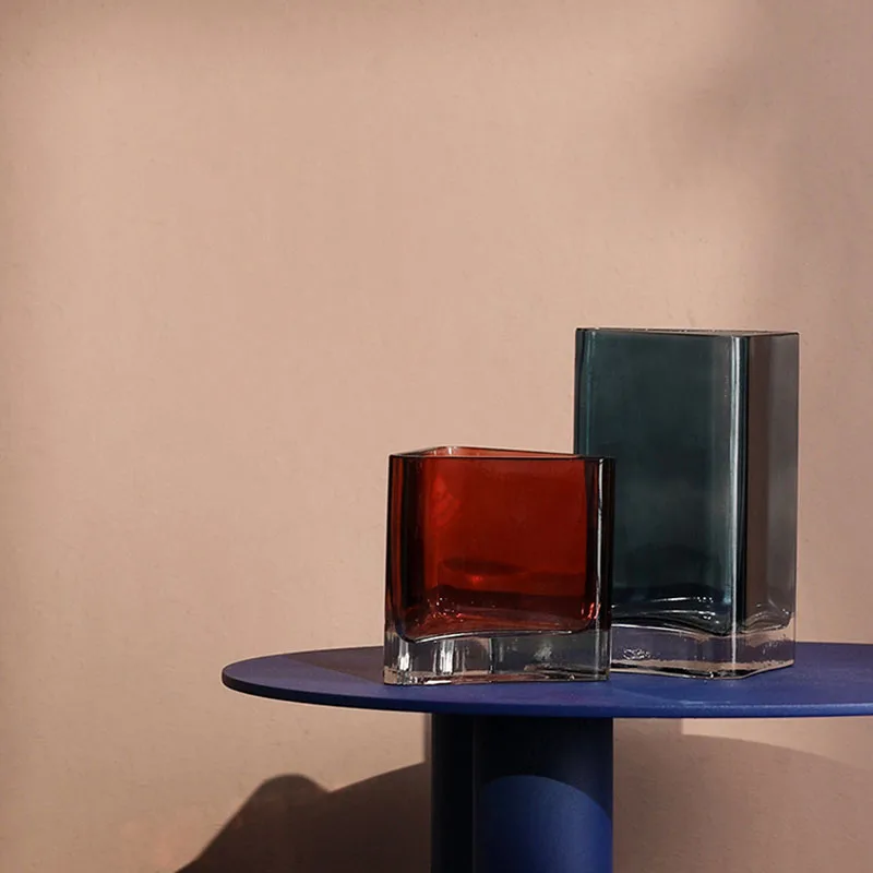 Minimalist Vertiplant Vase Table Nordic Transparent Glass Novelty Modern Vases Living Room Vasi Per Fiori Aesthetic Room Decor