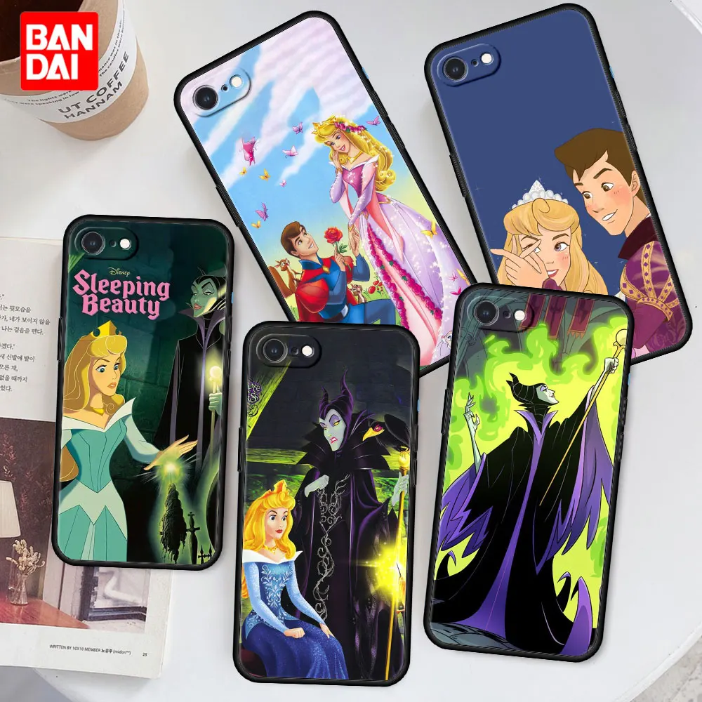 

Aurora Disney Princess Phone Case for Apple iPhone 8 7 6 6s Plus X XS Max XR Se 2020 7plus 8plus Xsmax Black Silicone Cover Soft