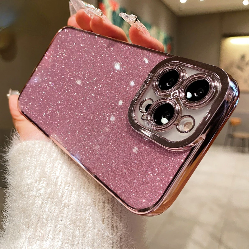 

Роскошный блестящий чехол с квадратным покрытием для iPhone 14 13 Pro Max 13 12 Mini XR X XS Max 7 8 Plus SE 2022, противоударный прозрачный чехол