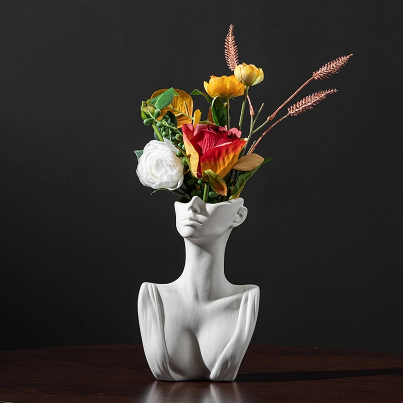 

M2EA 3D Resin Plaster Cement Concrete Flower Pot Mould Creative Abstract Human Body Molds Silicone Mold DIY Casting Mold