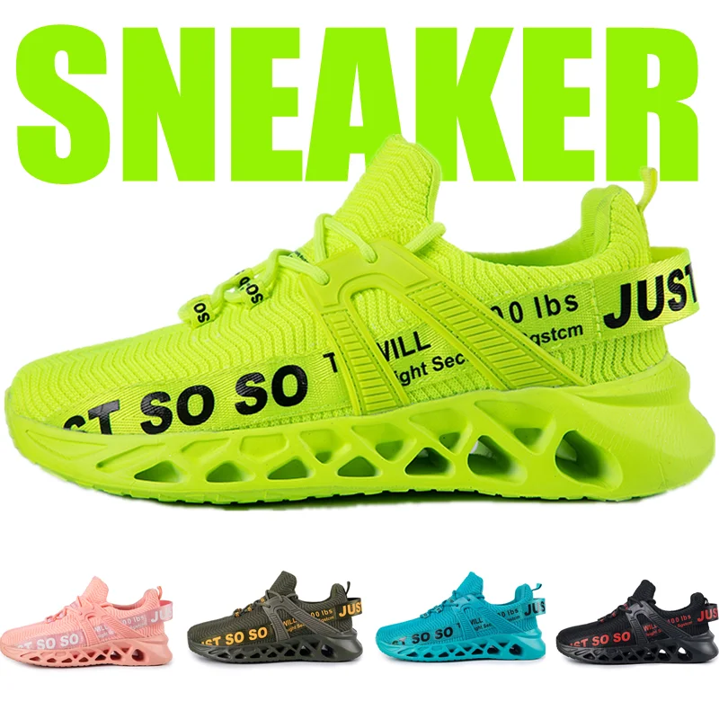 

Men Fashion Sneakers Light Weight Breathable Running Shoes Blade Shoes Outdoor Casual Sport Shoes for Men Women Lovers