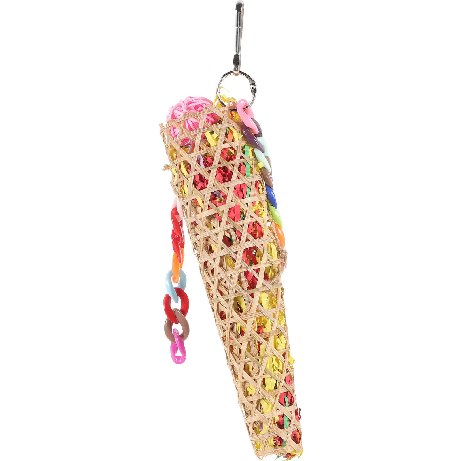 

Parrot Chewing Toy Bird Hanging Plaything Cage Decor Decorate Parakeet Bamboo Parrots Toys