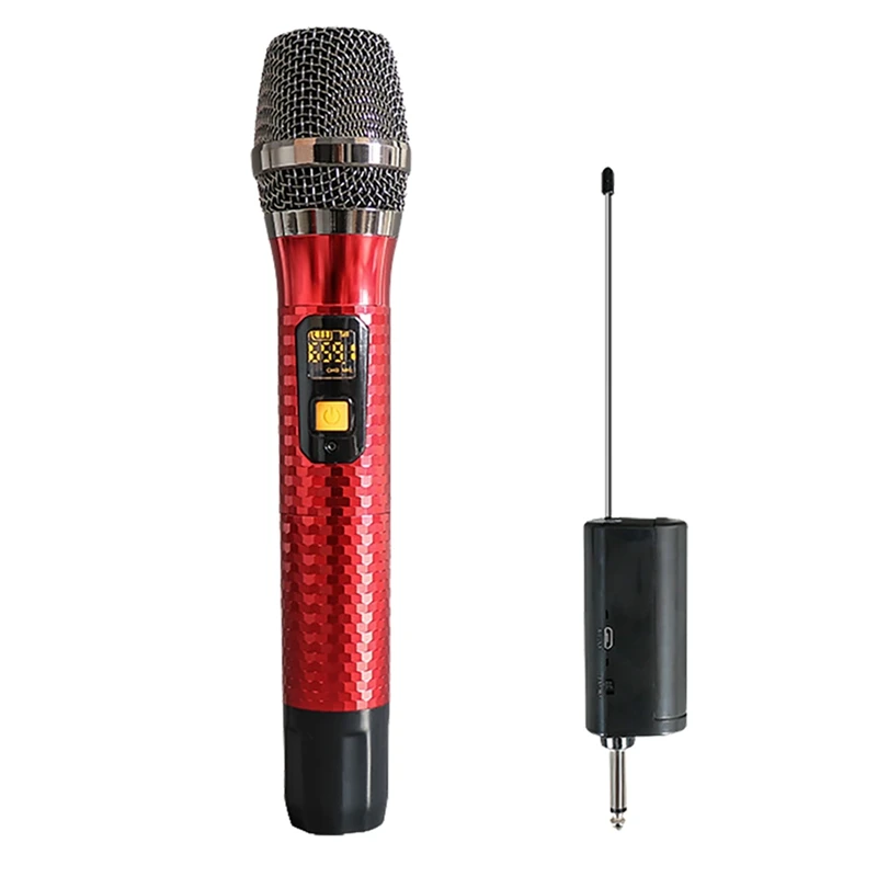 

Беспроводной микрофон, динамический микрофон с приемником, дальность передачи 50 метров, для караоке, ночной конференции, проведения