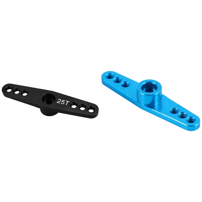 

Рулевой сервопривод 2X 25T, рулевой гудок, металлические части дроссельной заслонки, двойной рулевой рычаг для Futaba, черный и синий