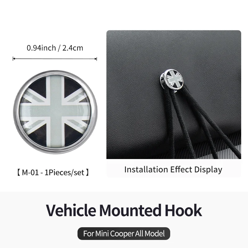 

1 шт., держатель из сплава, зажим для хранения, крепеж для кабеля, ключ, наклейка для салона автомобиля для Mini Cooper F56 F60 R56 R60 J01 J05 F66