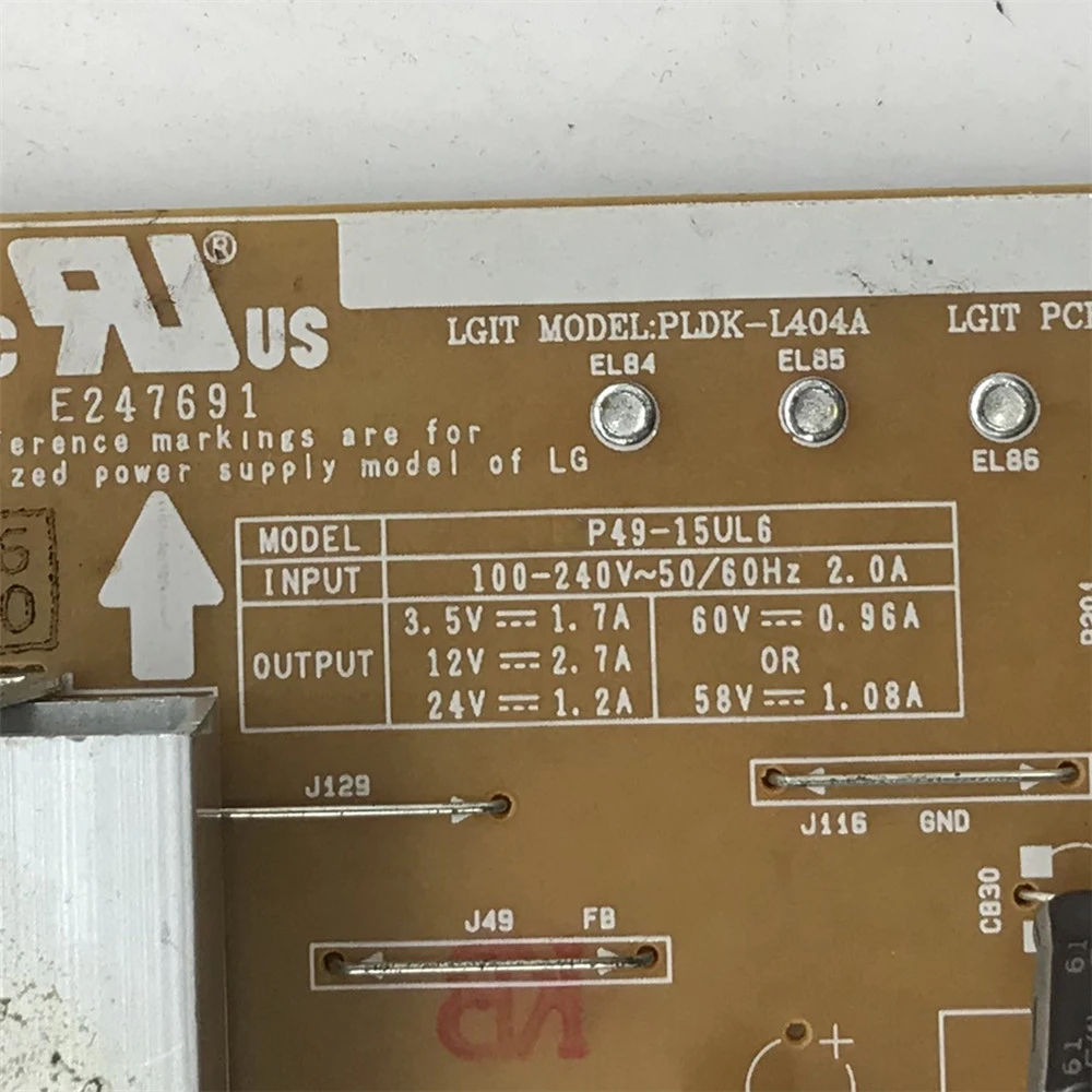 Плата блока питания EAX66306501 EAY63788701 для ТВ P49-15UL6 49UF7700-CC 49UF8500-CB плата