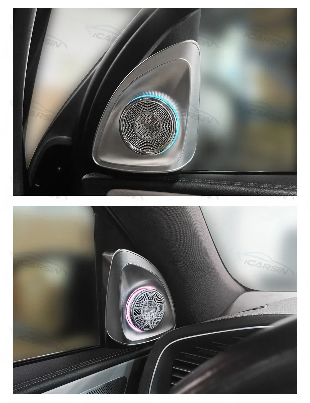 iCarsin 64 цвета светодиодный вентиляционный светильник для Mercedes Benz CLA W118 2020 2021 2022