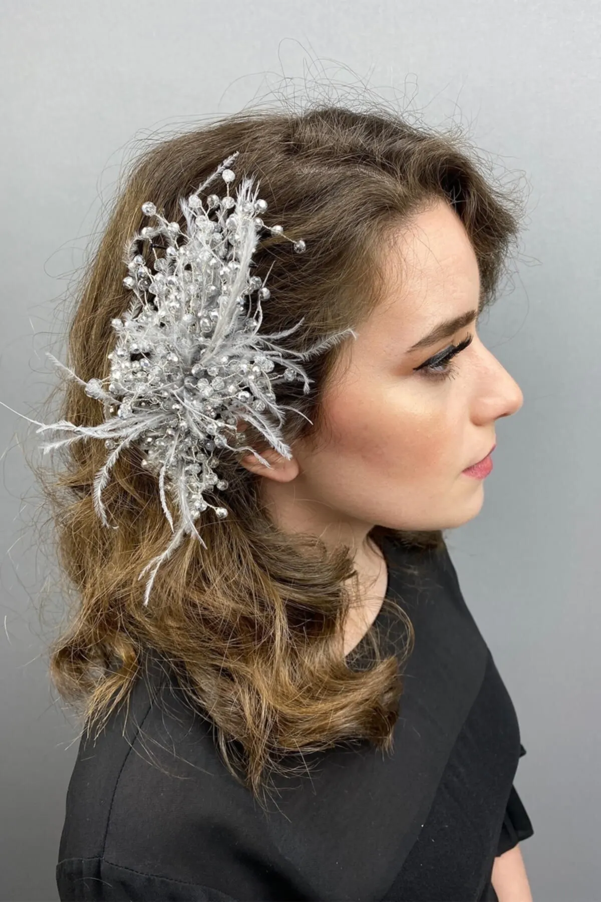 

Bridal Accessories Crystal Beads And Feathers Hair Accessory Wedding Handmade For Bride And Bridesmaids