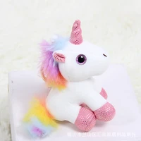 macaron sleutelhanger minnie rainbow unicorn girl car fur keychain bag pendant decoration cute plush doll llavero peluche kawaii