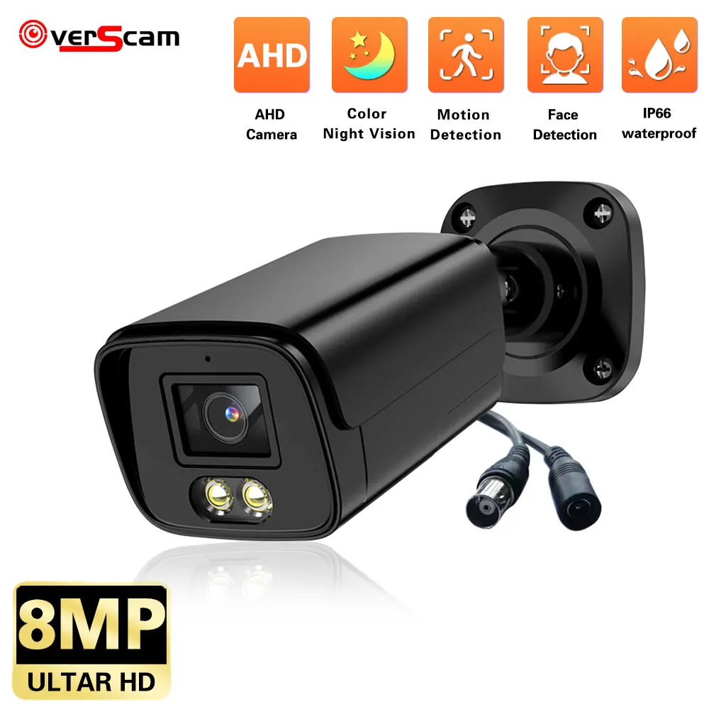 

Face Detection 4K AHD Security Camera Outdoor Waterproof Analog CCTV Camera 8MP BNC Video Surveillance Cam 5MP H.265 Black XMEYE